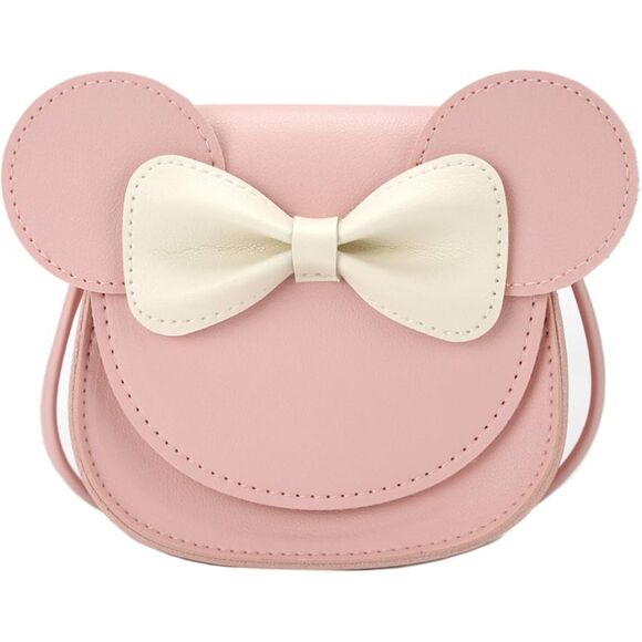 un Other - Little Mouse Ear Bow Crossbody Purse,PU Shoulder Handbag for Kids Girls Toddlers